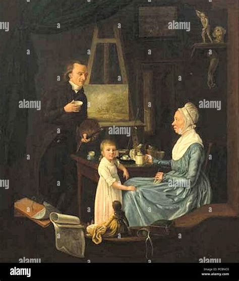 17 Detail Zelfportret Van Hendrik Jan Van Amerom Met Vrouw En Zoontje
