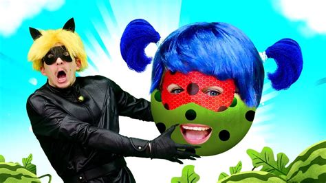 Леди Баг превратилась в арбуз! Леди Баг и Супер Кот. Видео для детей с ...