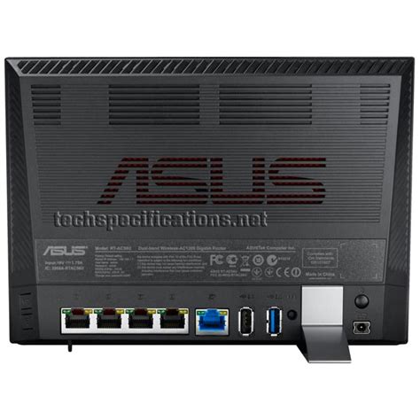 ASUS AC1200 Dual-Band Wireless Router Tech Specs