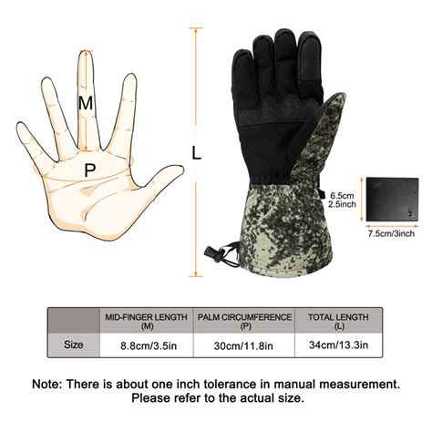 Custom Hand Warmer Camouflage Heated Gloves For Cycling Skiing