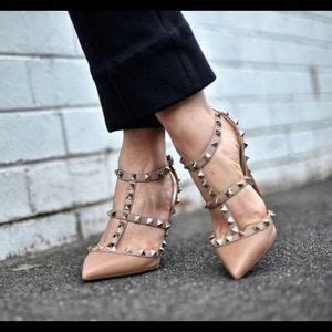 Valentino Shoes Valentino Rockstud Nude Pumps Poshmark