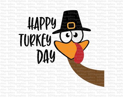 Happy Turkey Day Svg Turkey Svg Thanksgiving Svg Etsy