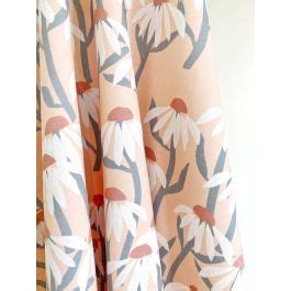 Marguerites Nude Dubbel Gaas Per Meter Mondial Tissus