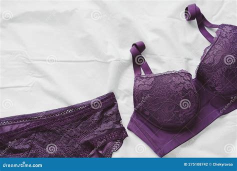 Violet Lingerie Model Posing In The Studio Vintage Background Royalty Free Stock Image