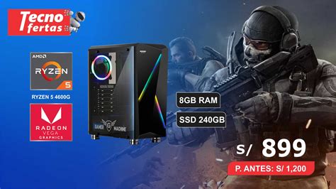 CPU AMD RYZEN 4600G – RAM 8GB – SSD 240GB – Tecnofertas