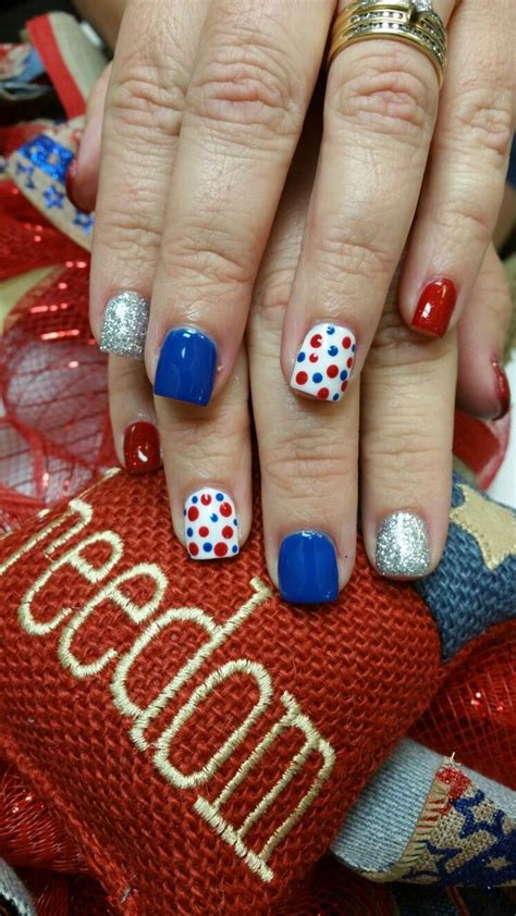 Patriotic Nails Red White And Blue Nails 4th Of July Nails Patriotic