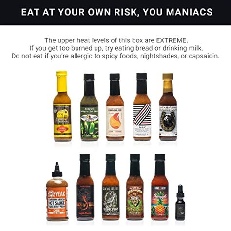 Tame To Insane Habanero Hot Sauce Challenge Box By Fuego Box Mild To Extreme Hot Sauces
