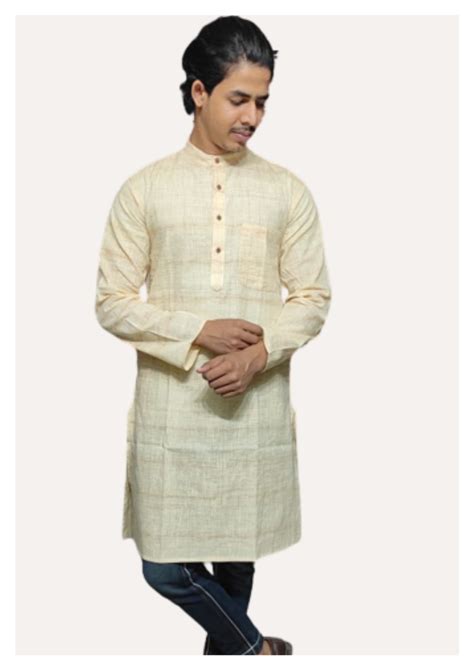 Striped Creamy Men Full Sleeve Khadi Kurta At Rs 550 Piece In New Delhi