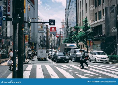Japan Roads Crossing Editorial Stock Image Image Of Osaka 141048414