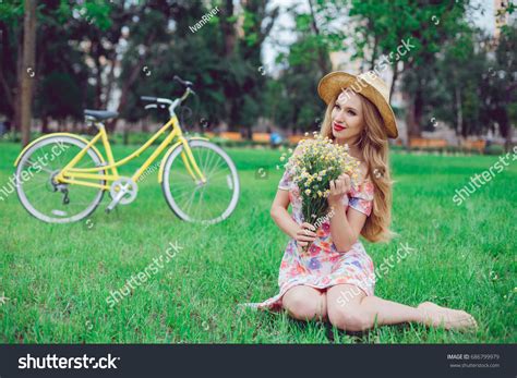 Outdoor Portrait Beautiful Blonde Woman Attractive Stock Photo Shutterstock