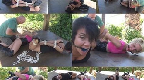 BLONDE BRUNETTE MILFS HOGTIED OUTDOORS MP MILF GiGi S Bondage