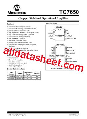 Tc Cpa Datasheet Pdf Microchip Technology