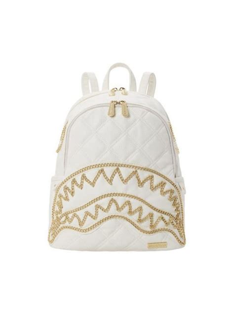 Sprayground Backpack Riviera White Gold Savage Modesens