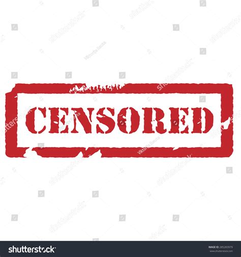 Red Rubber Stamp Censored Vector Illustration Censored Stamp Icon