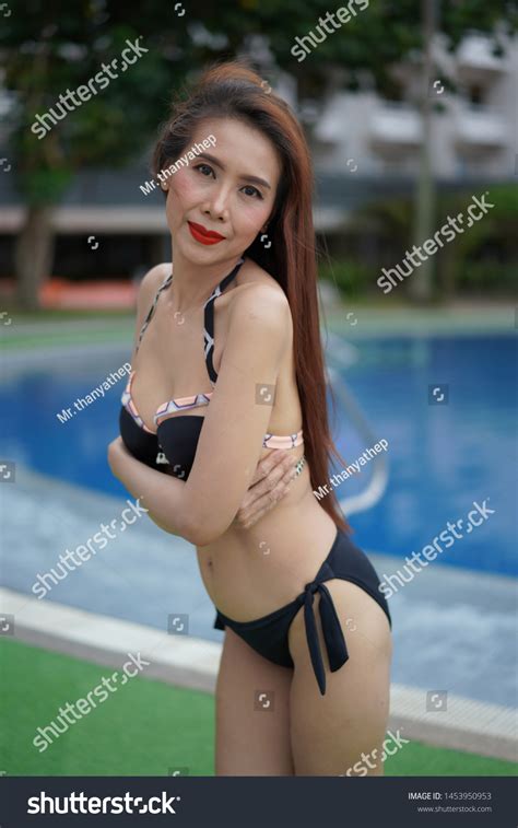 Beautiful Sexy Woman Black Bikini Portrait Stock Photo 1453950953 Shutterstock