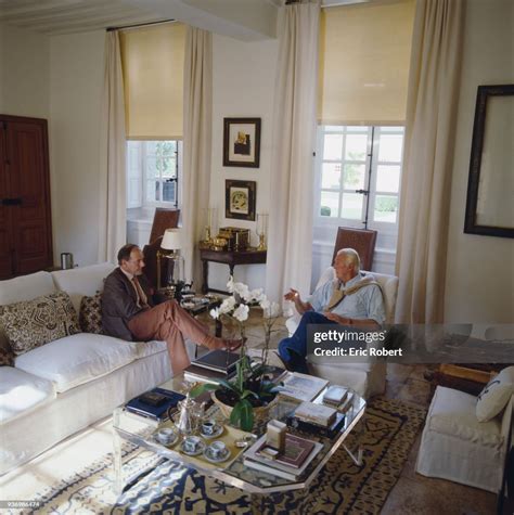French fashion designer Hubert de Givenchy at home, the Château du