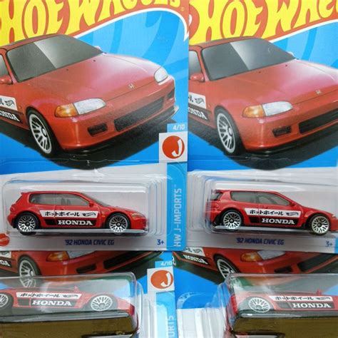 Jual Hot Wheels Honda Civic Eg Estilo Merah Shopee Indonesia