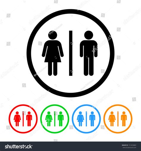 Male Female Restroom Symbol Icon Stock Vector Royalty Free 151453883