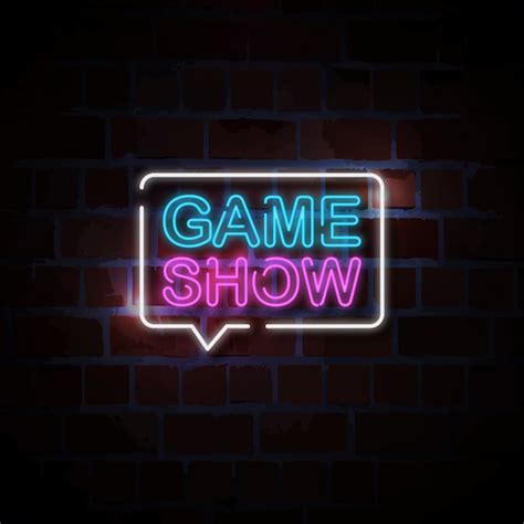 Premium Vector Game Show Neon Sign Illustration