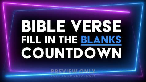 Bible Verse Fill In The Blanks Countdowns 5 Minute James Grocho