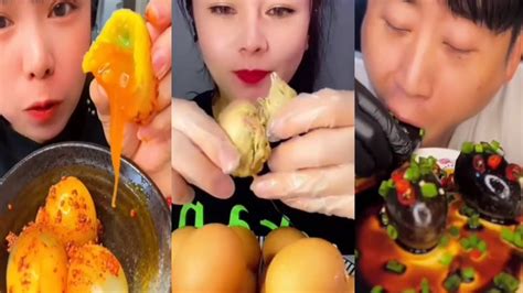 chinese a comendo vários tipos de ovos eating show YouTube