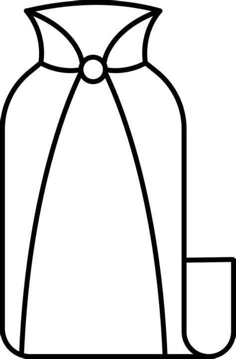 Isolated Flying Cape Icon In Black Outline 24196556 Vector Art At Vecteezy