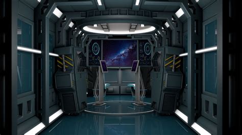 D Model Sci Fi Room Vr Ar Low Poly Cgtrader