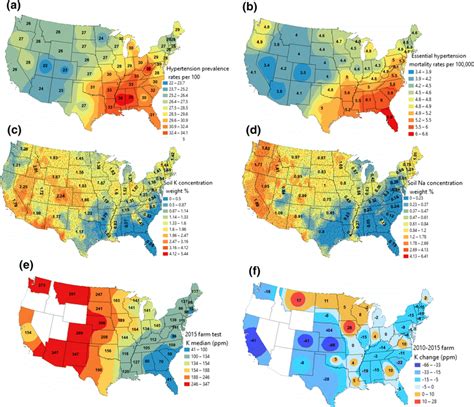 Isopleth Maps And State Average Shown By Numbers Of A Hypertension