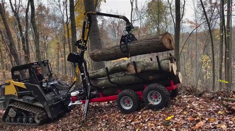 Utv Trailer Log Hauling Loaders With Grapple Log Trailer With Crane