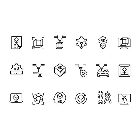 printing icons vector design  vector art  vecteezy