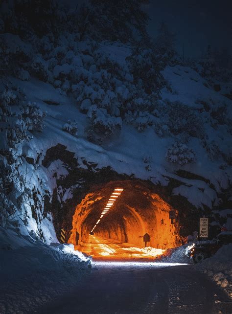 tunnel   mountain  yosemite  photo rawpixel