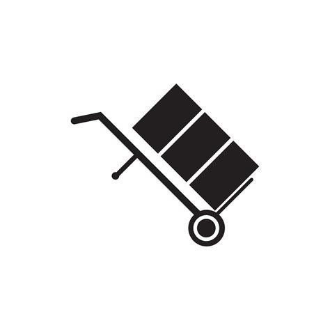 Hand Truck Icon Vector Art At Vecteezy