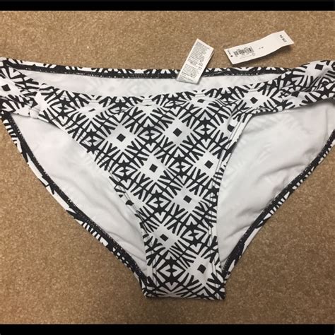 Victoria S Secret Swim Nwt Vs Black White Bikini Bottoms Large Poshmark