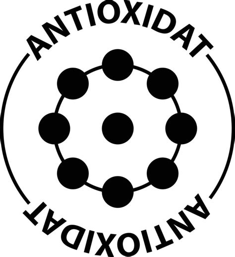 Antioxidant icon on white background. Radical free oxidant molecule sign. Anti oxidant ...