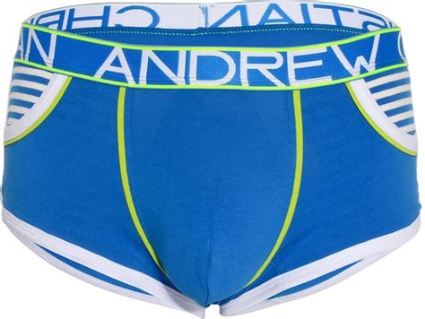 Andrew Christian ALMOST NAKED Retro Pocket Boxer Electric Blue MAAT XL Heren Bol