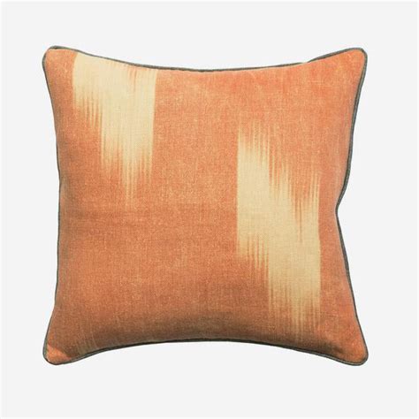 Andrew Martin Kerala Kilimanjaro Cushion Orange With Blue Piping