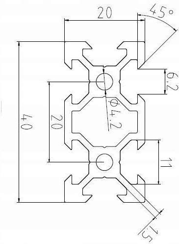 Matik Profil Aluminiowy 20 X 40 Vslot 100Cm Na Wymiar Opinie I Ceny