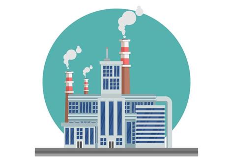 Industrial Landscape With Smoke Stack Vector Illustration 151762 Vector ...