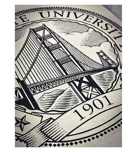 Golden Gate University Logo Illustrated by Steven Noble on Behance