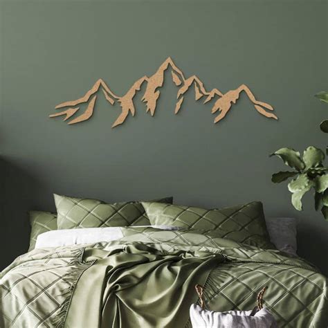 D Coration En Bois Mdf Montagne Wall Art Fr