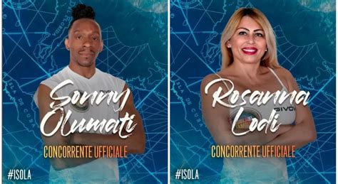 Isola Dei Famosi Sonny Olumati E Rosanna Lodi Ecco Chi Sono I Nuovi