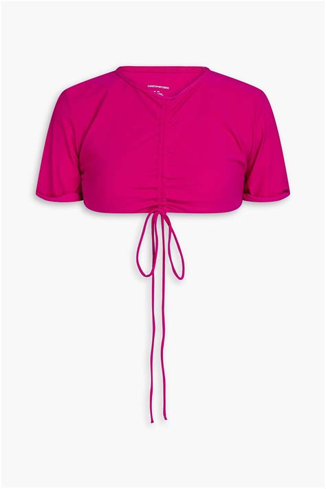 CHRISTOPHER ESBER Tie Detailed Ruched Bikini Top THE OUTNET