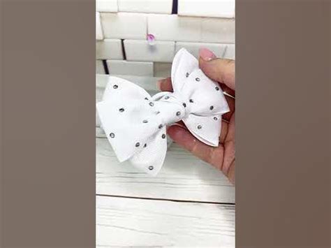 ОЧЕНЬ простые бантики со СТРАЗАМИ | Белые школьные банты | Hair bow ...