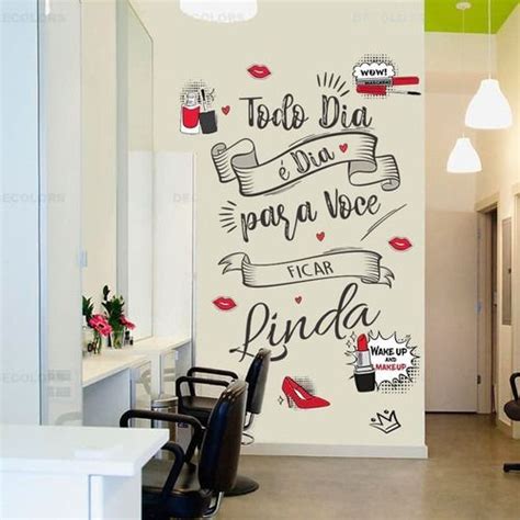 Papel De Parede Adesivo Estética Salão Beleza Comercio 4m² R 220