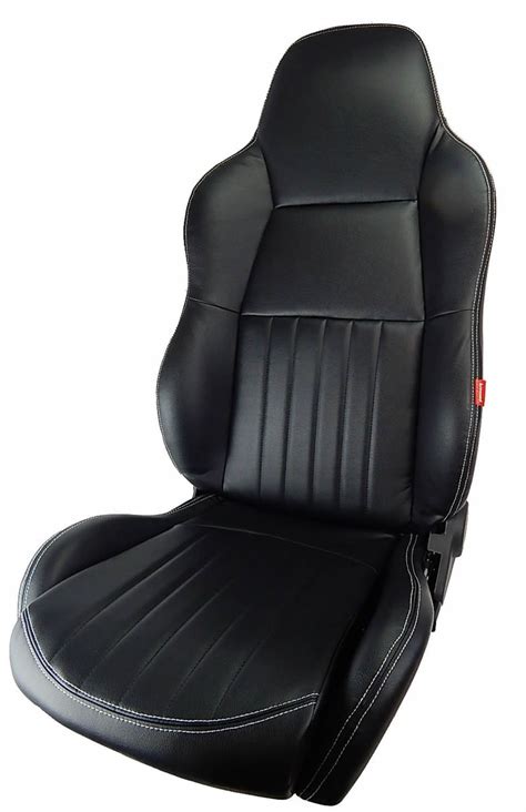 Classic High Back Pair 2 X Black Leather Car Bucket Seats Holden New Ebay