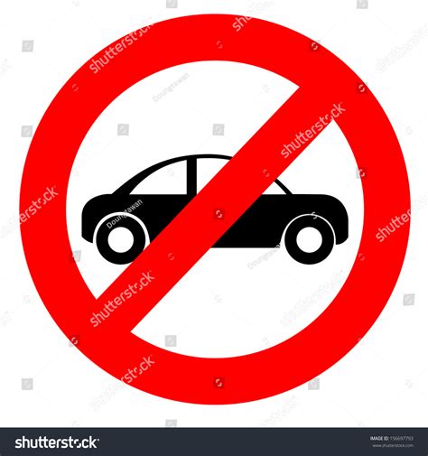 No Car No Parking Sign Stock Vector 156697793 Shutterstock