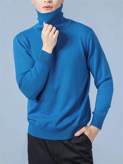 Men Cashmere Sweater Autumn Winter Soft Warm Jersey Jumper Pull Homme Hiver Pullover Turtleneck