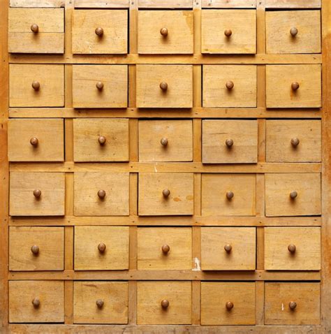 Premium Photo Old Wooden Closet With Drawers