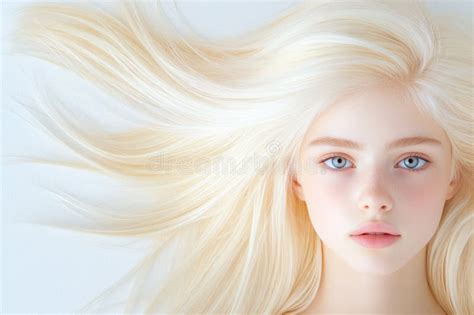 Blonde Hairstyle On White Background Fashionable Look Stock Illustration Illustration Of