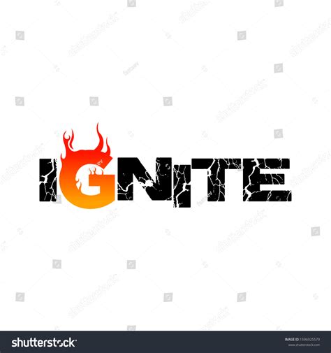 Simple Ignite Logo Design Vector Stock Vector Royalty Free 1596925579